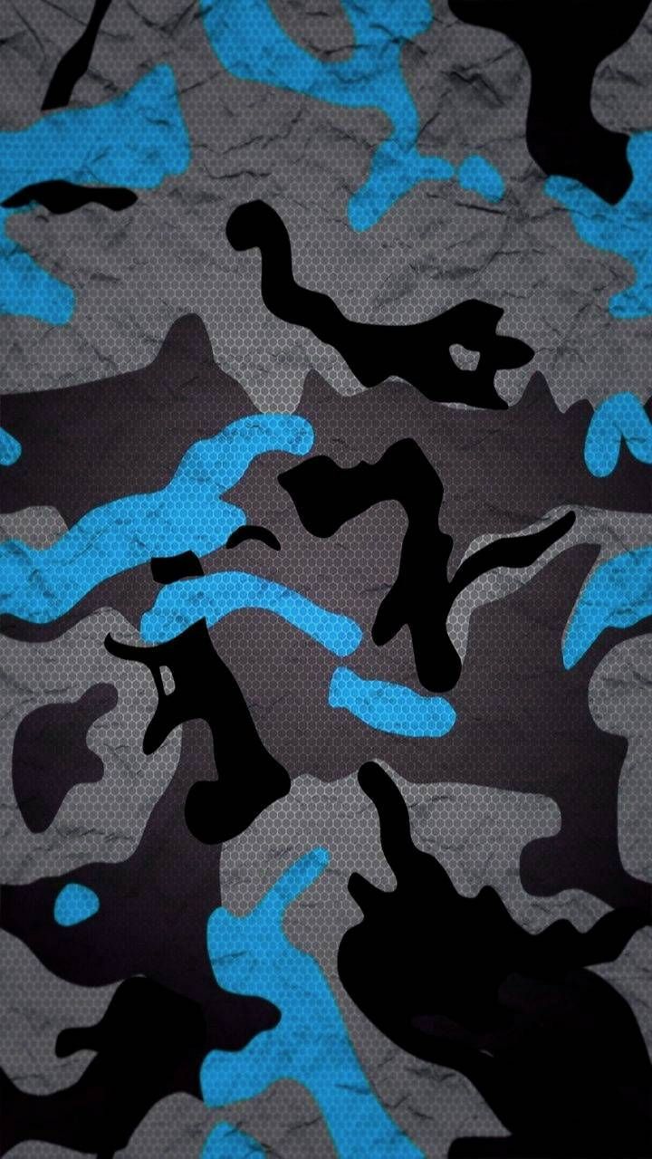 Blue Camouflage Pattern Wallpapers