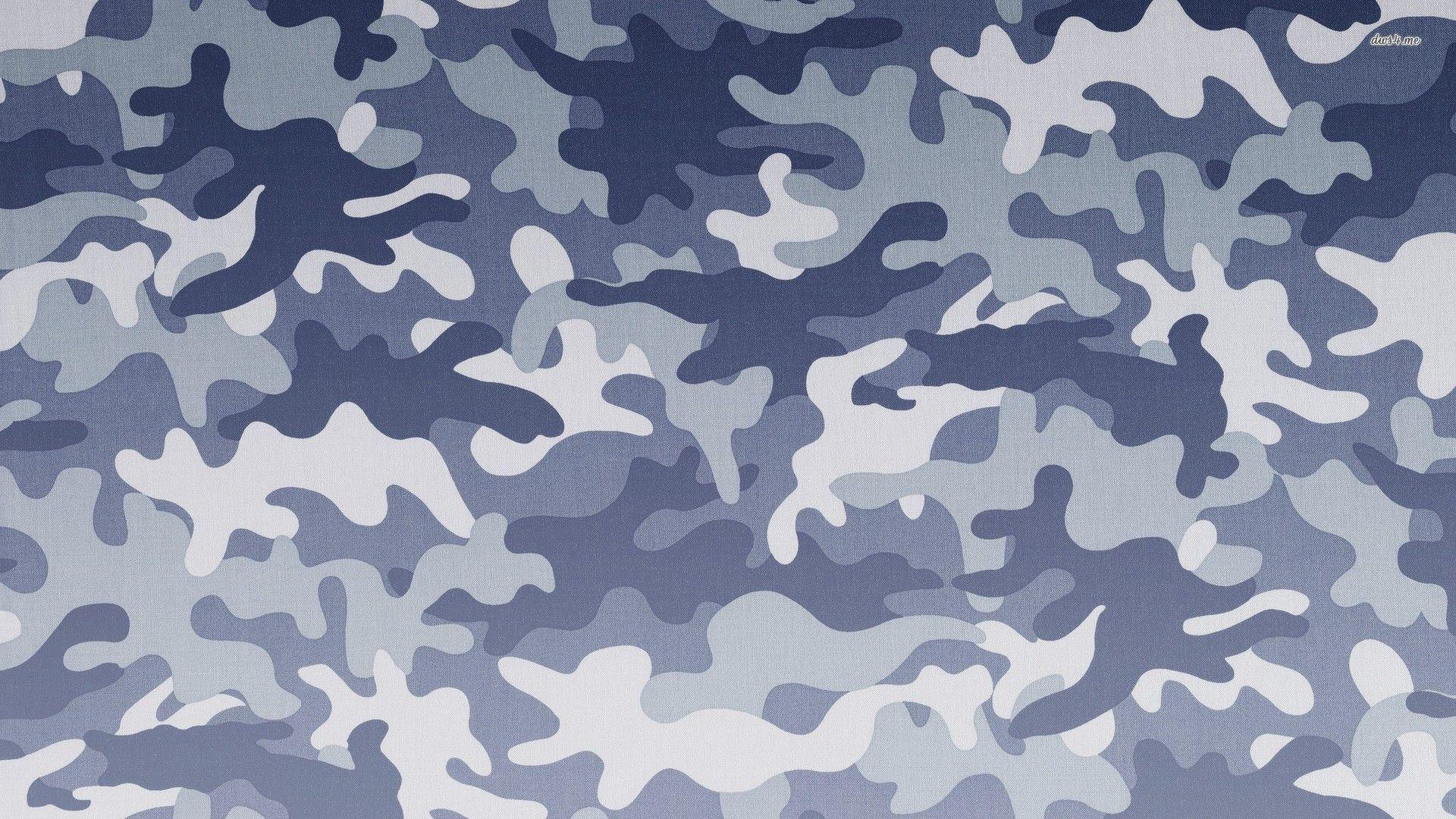 Blue Camouflage Pattern Wallpapers