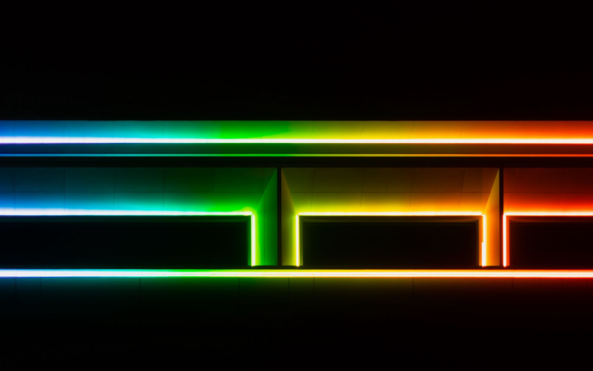 Neon Gradient Glowing Shapes Wallpapers