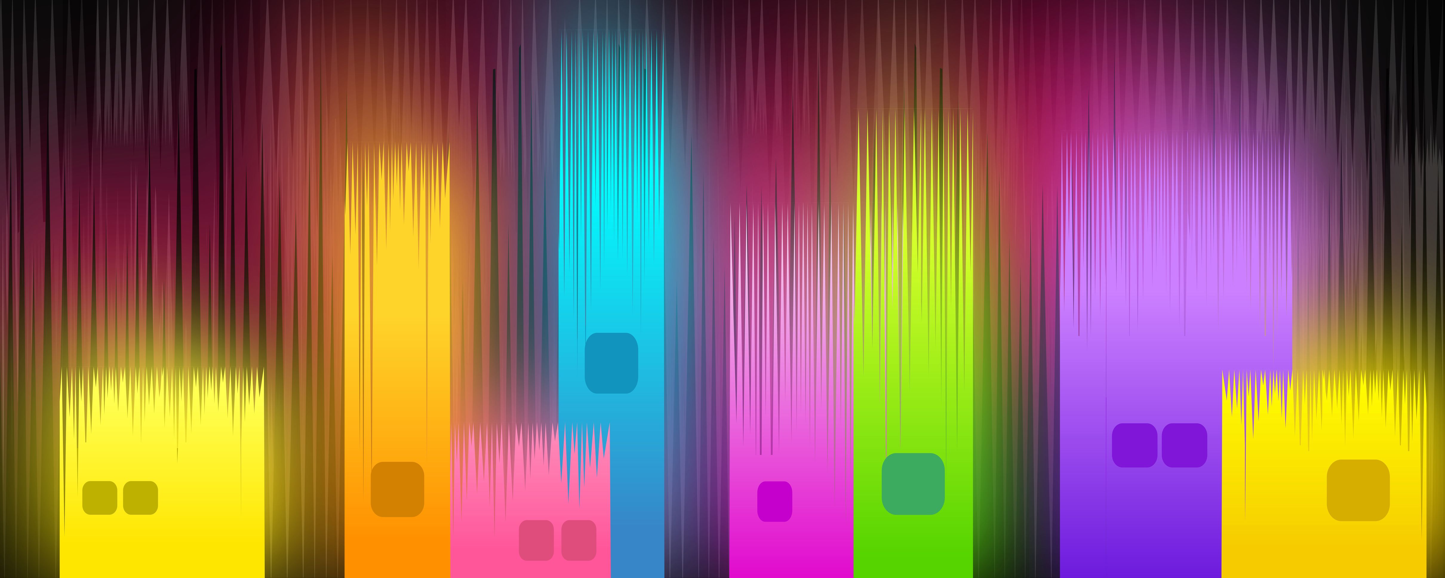 Neon Gradient Glowing Shapes Wallpapers