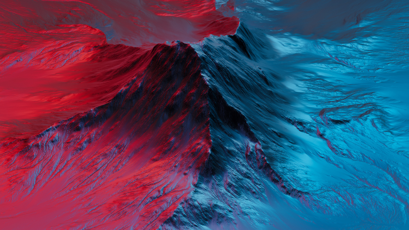 Fractal Red Mountains Wallpapers