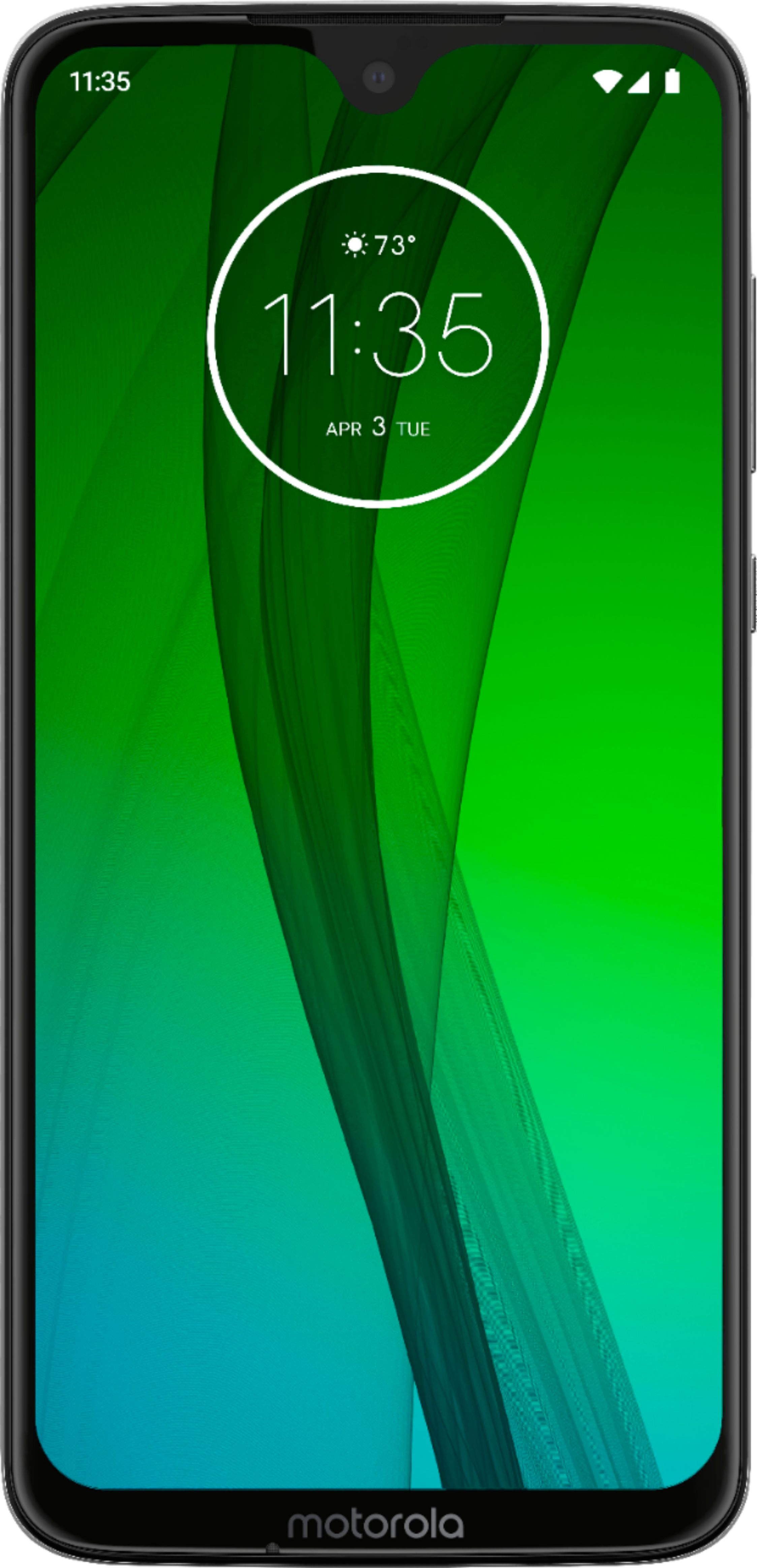 Half Green Light Moto G7 Stock Wallpapers