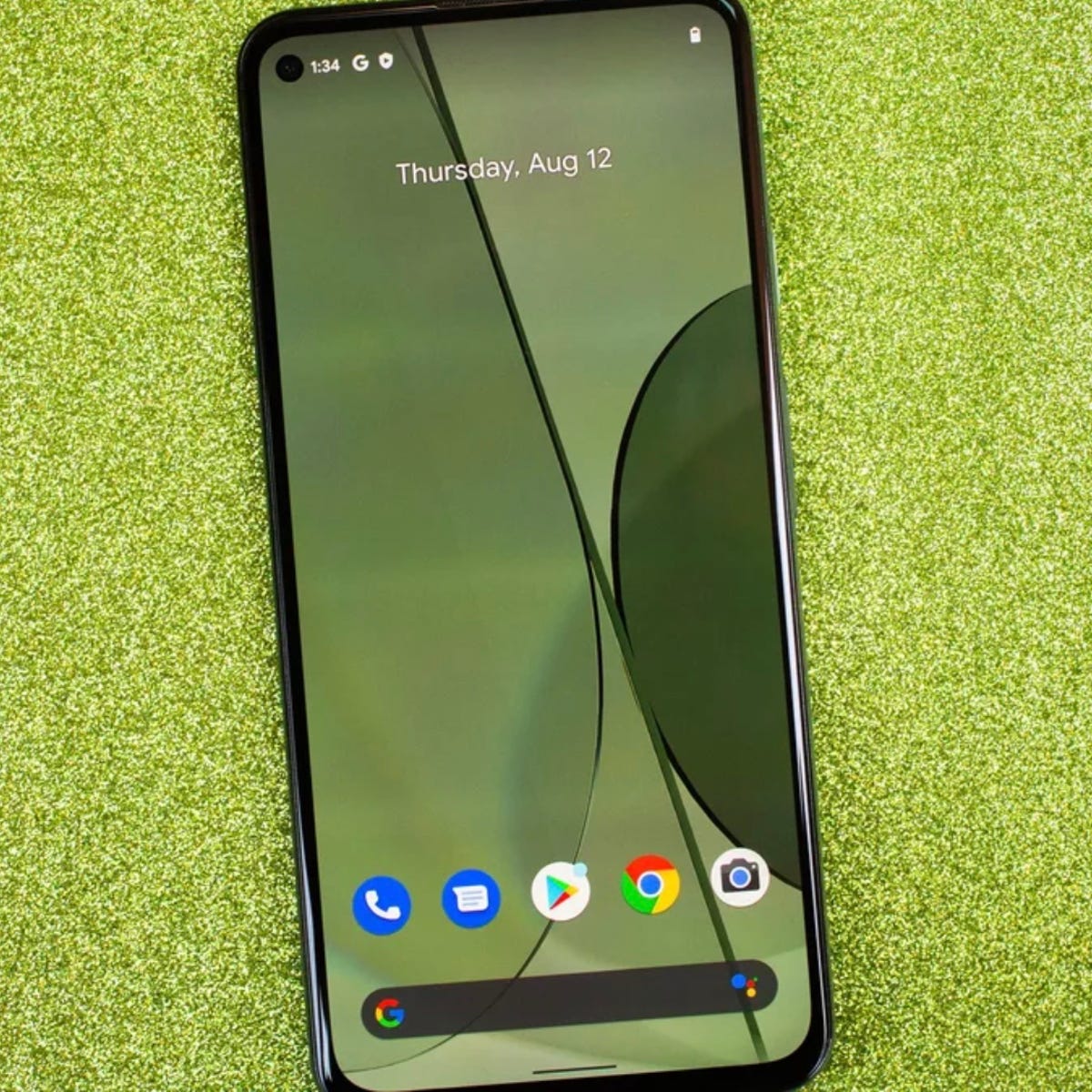 Half Green Light Moto G7 Stock Wallpapers