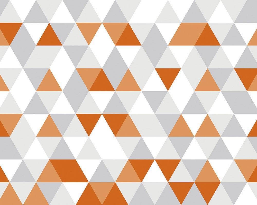 Geometric Shapes Orange Wallpapers