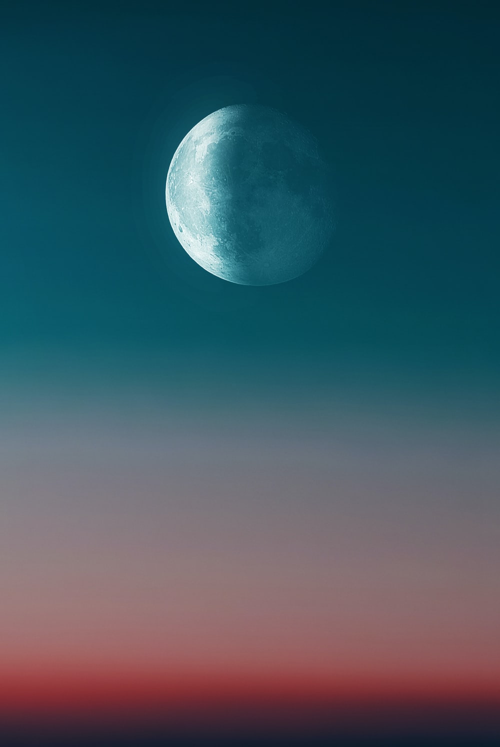 Gradient Nightscape Digital Art Moon Wallpapers