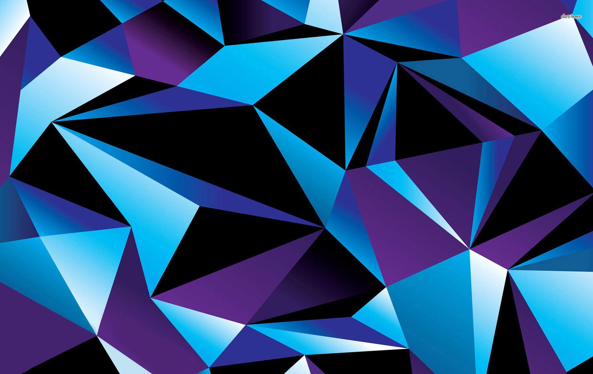 Violet Geometric Dark Shapes Wallpapers