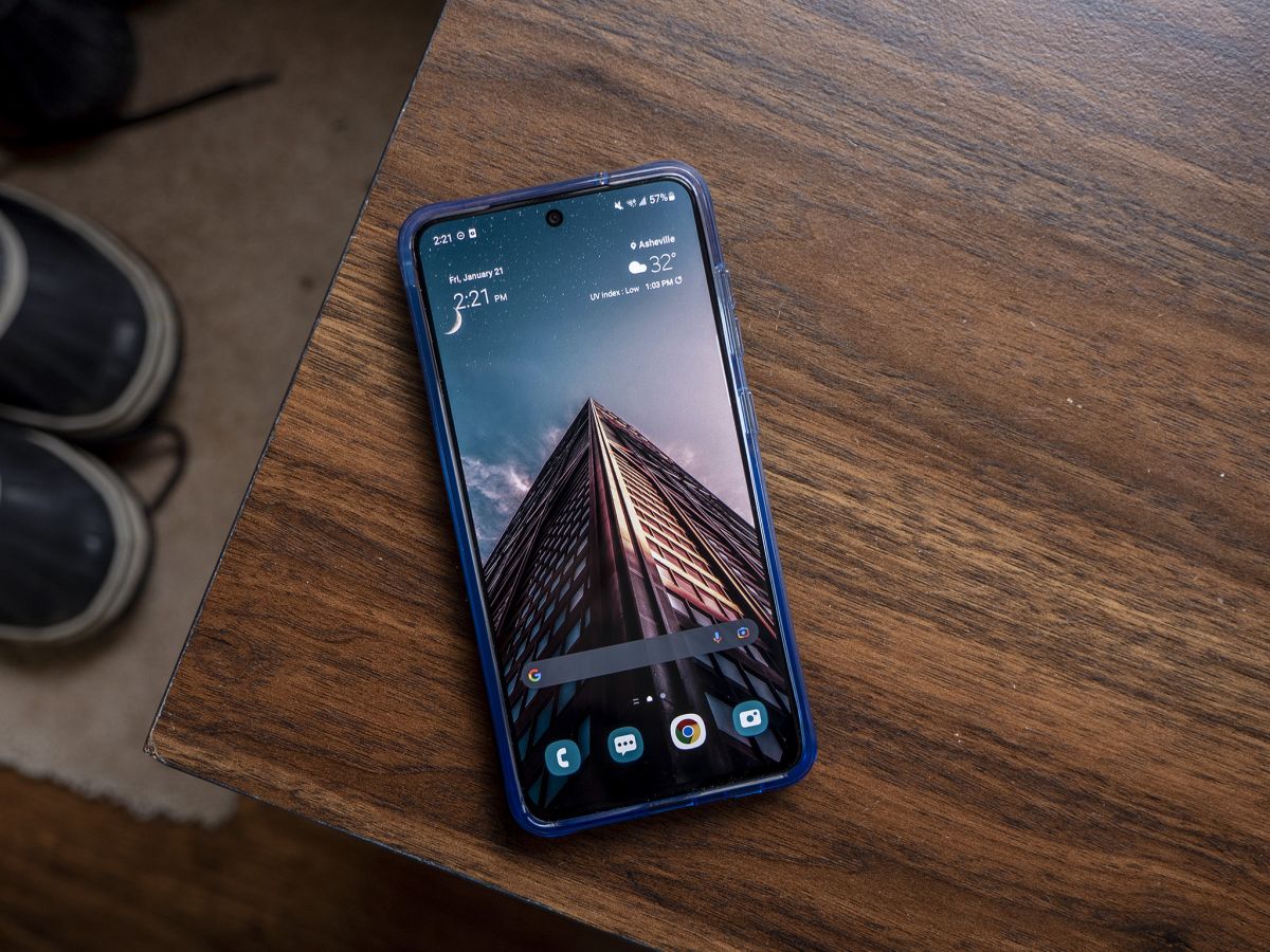Verge Samsung S9 Review Wall In Blue Wallpapers