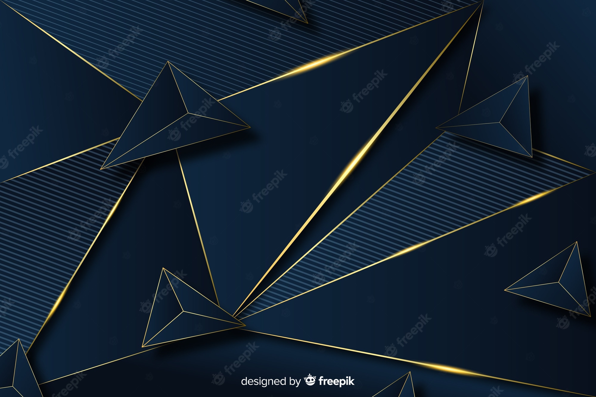 Black Triangle Vector Folds Wallpapers