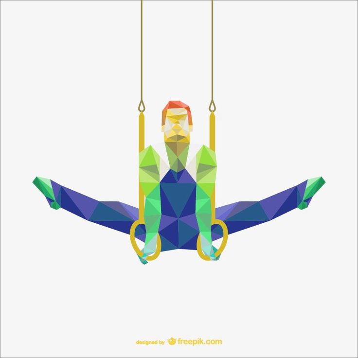 Gymnastics Low Poly Painting Wallpapers