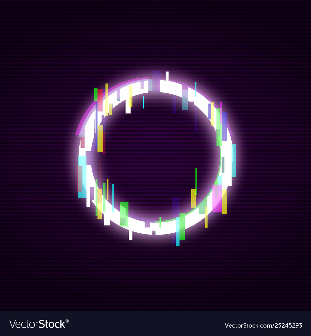 Artistic Neon Red Ring Glitch Wallpapers