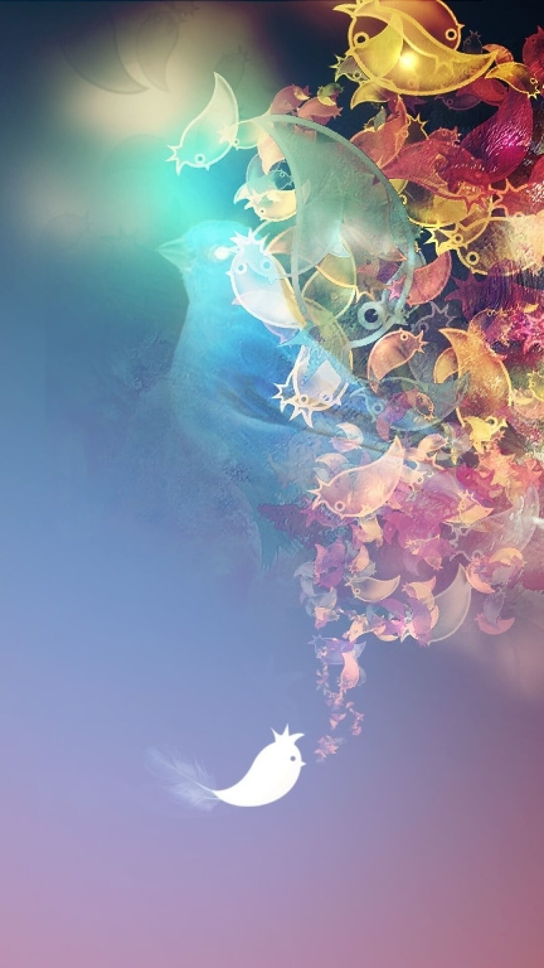 Abstract Colors Flashy Bird Wallpapers