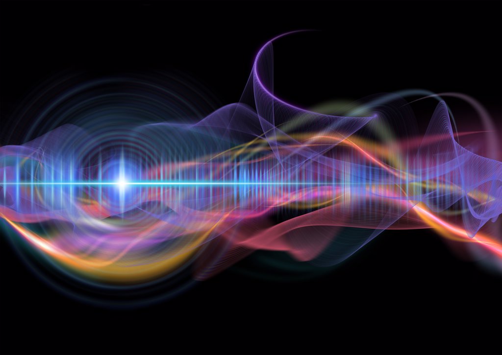 Acoustic Waves Abstract Purple Artistic Wallpapers