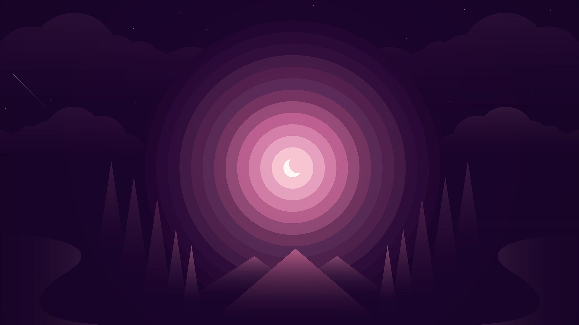 Forest Purple Gradient Wallpapers