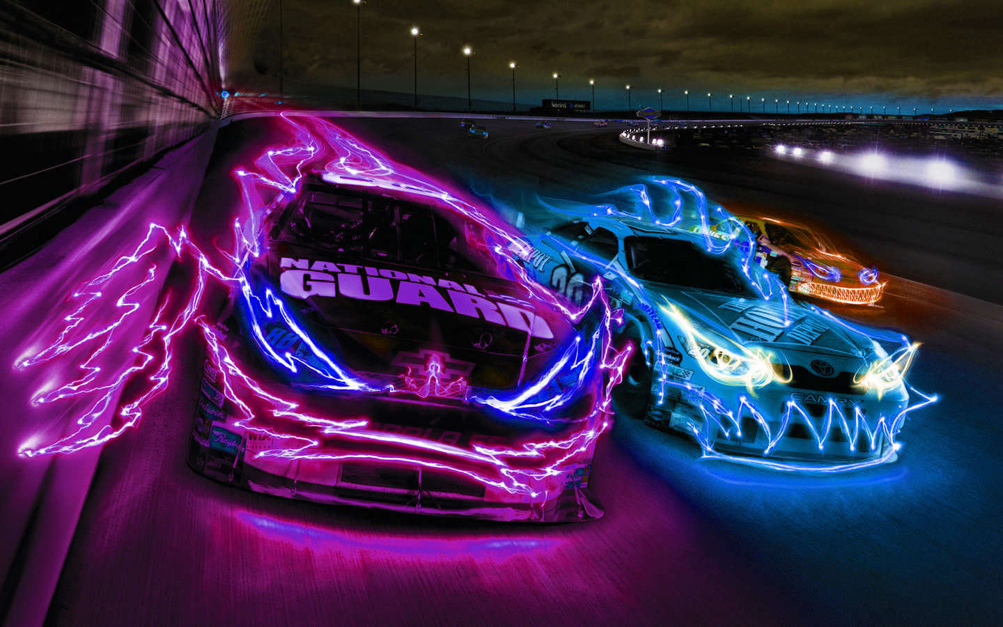 Flame Rainbow Car Wallpapers