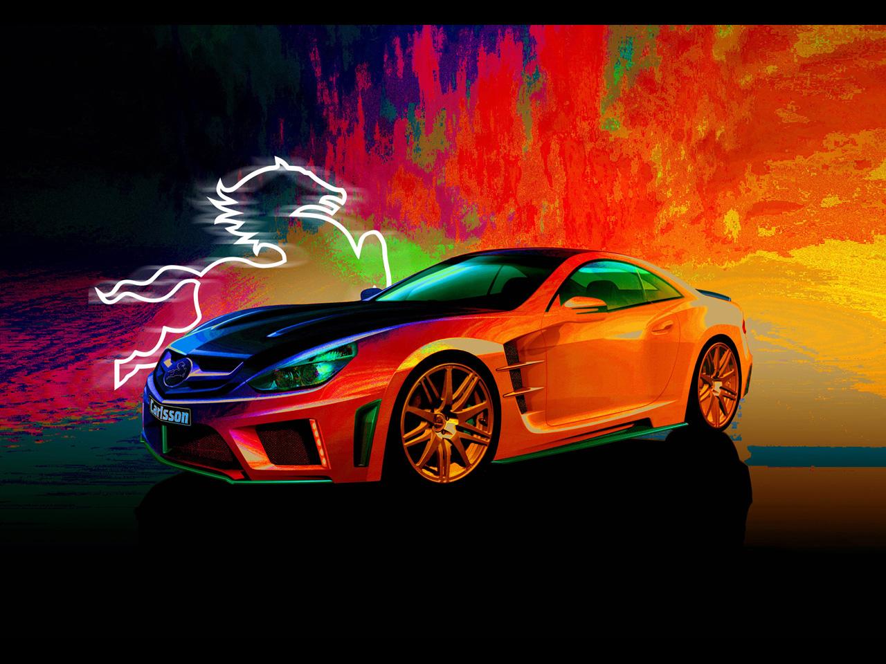 Flame Rainbow Car Wallpapers