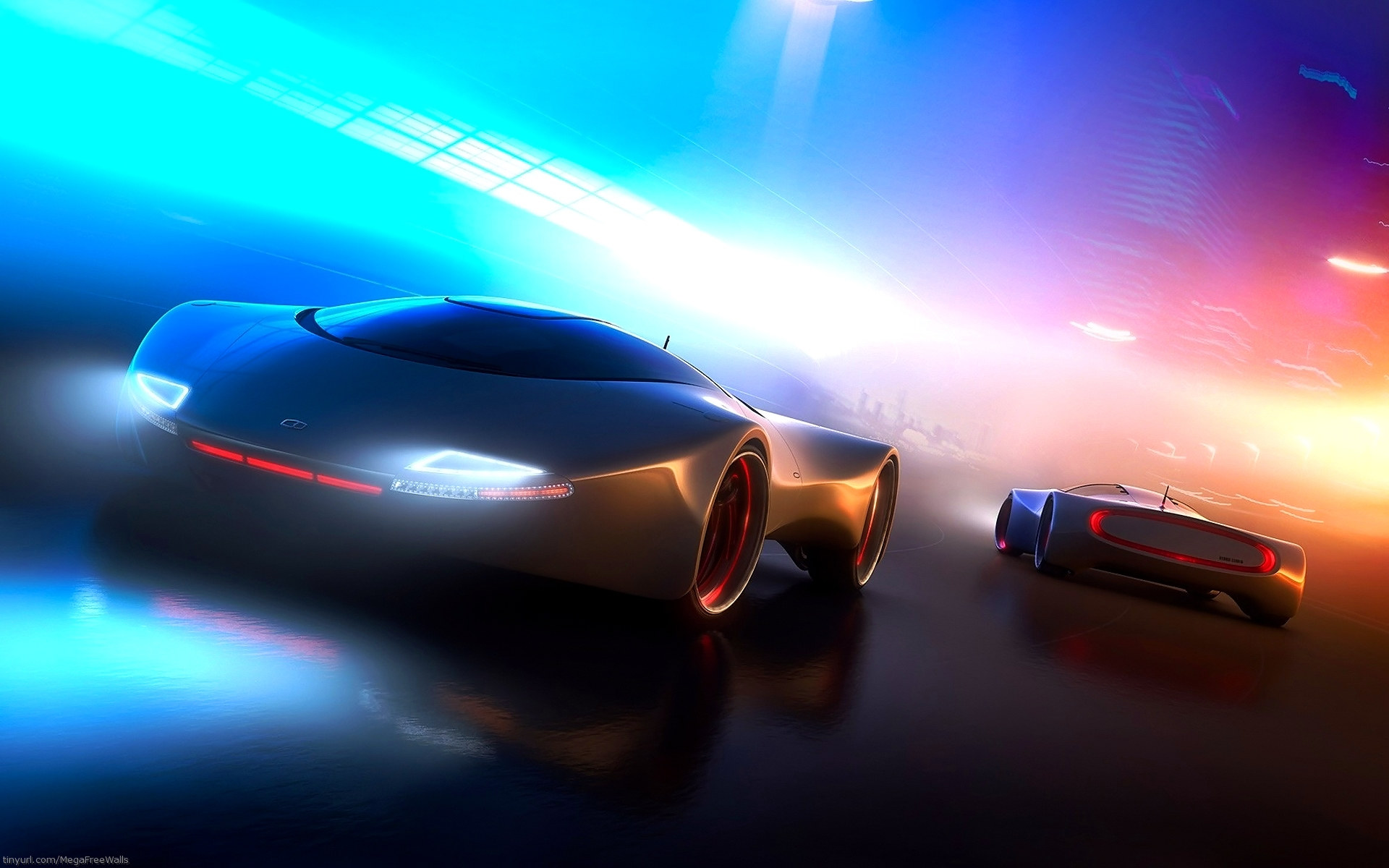 Flame Rainbow Car Wallpapers