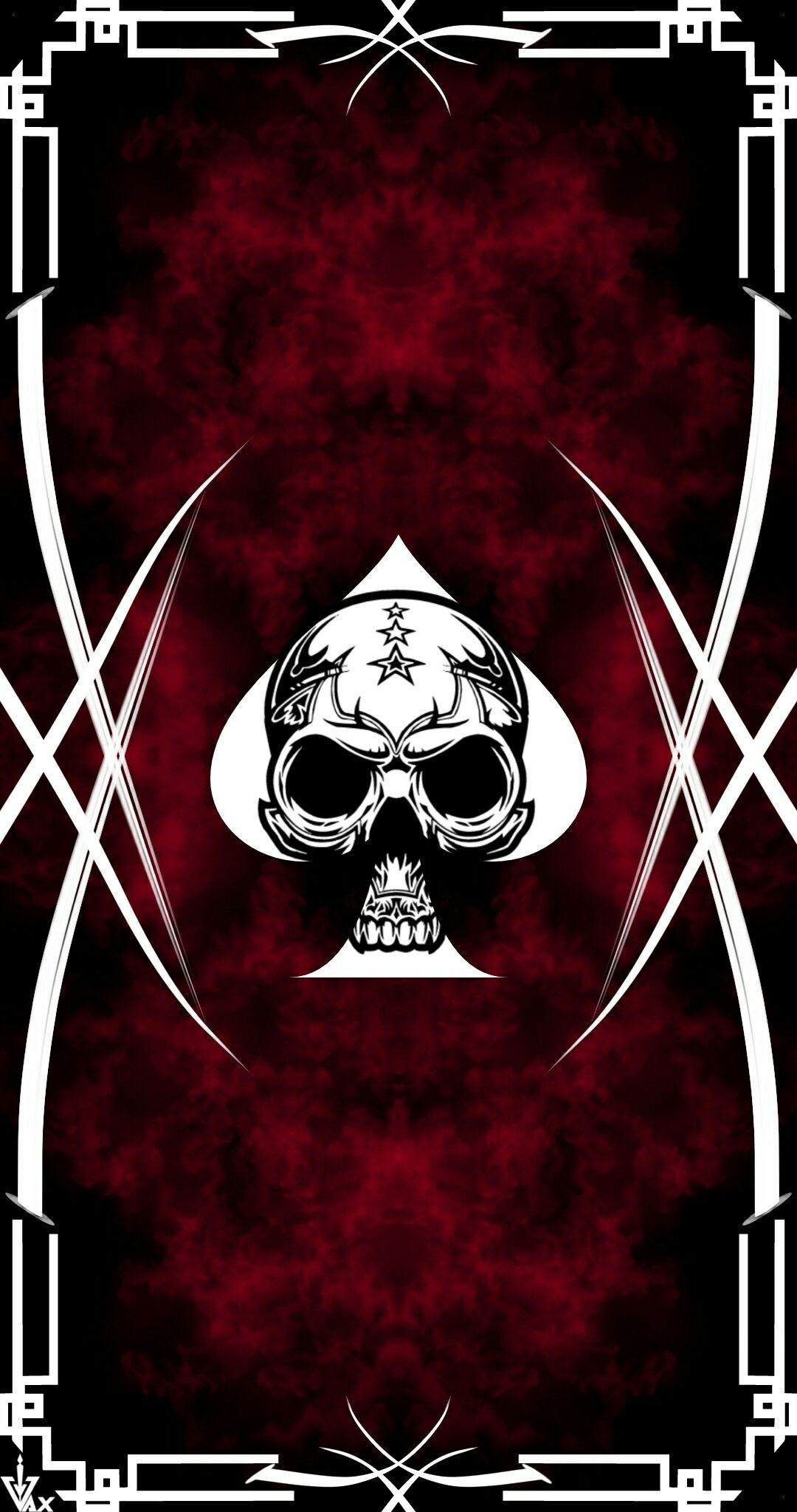 Abstract Skull Clock Wallpapers