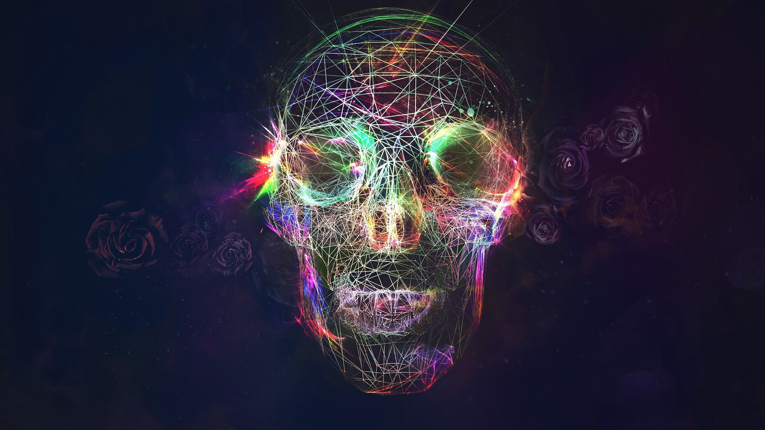 Abstract Skull Clock Wallpapers