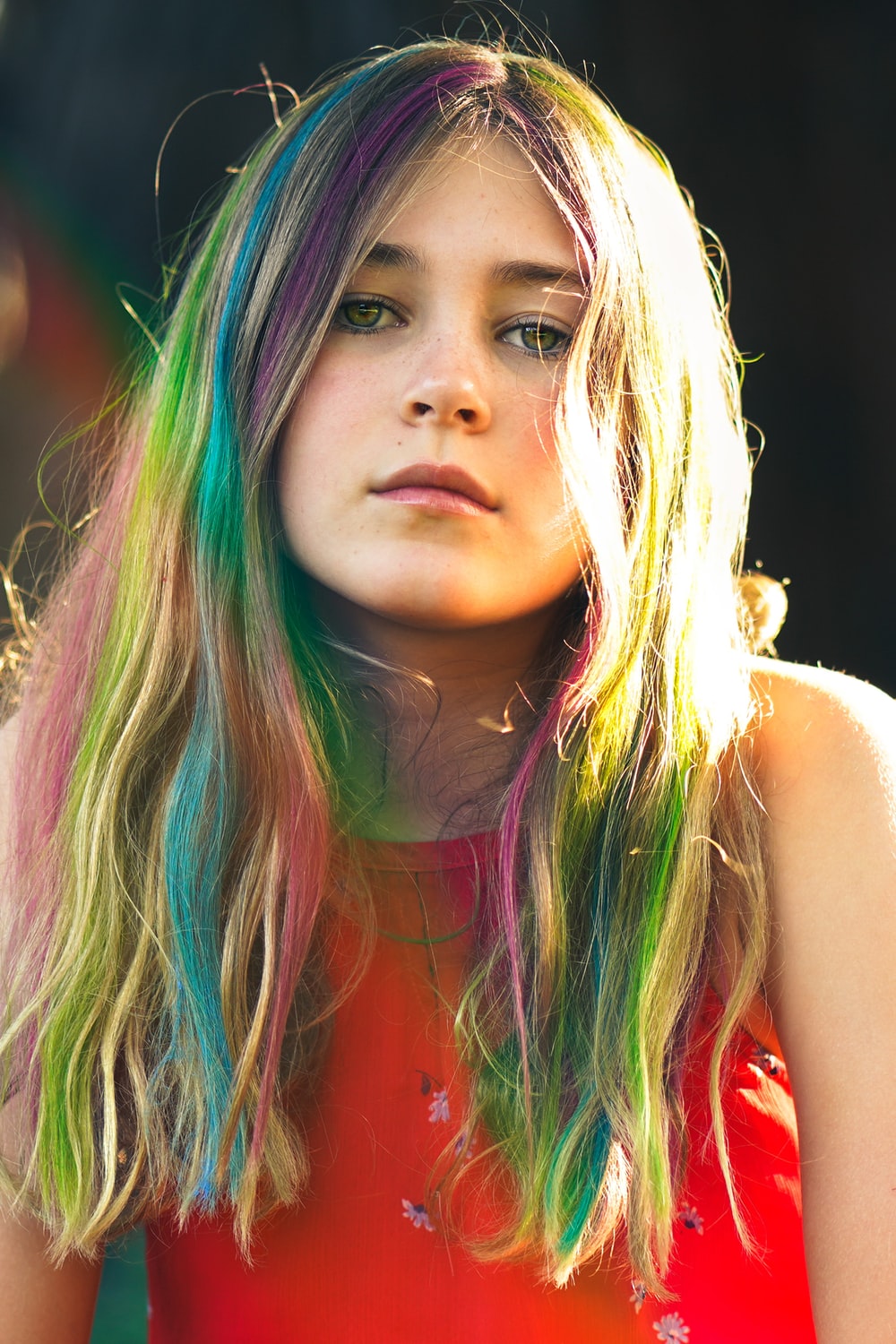Rainbow Colorful Girl Hairs Wallpapers
