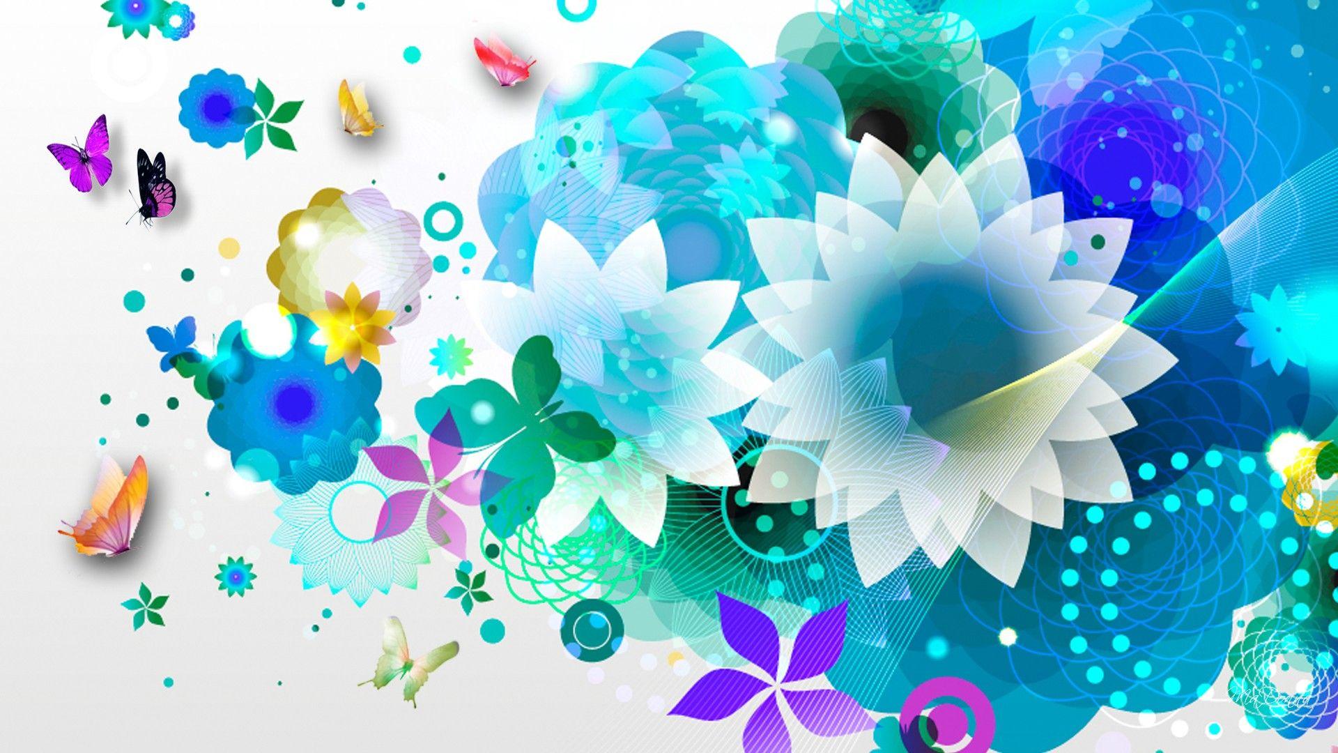 Abstract Floral Desktop Wallpapers