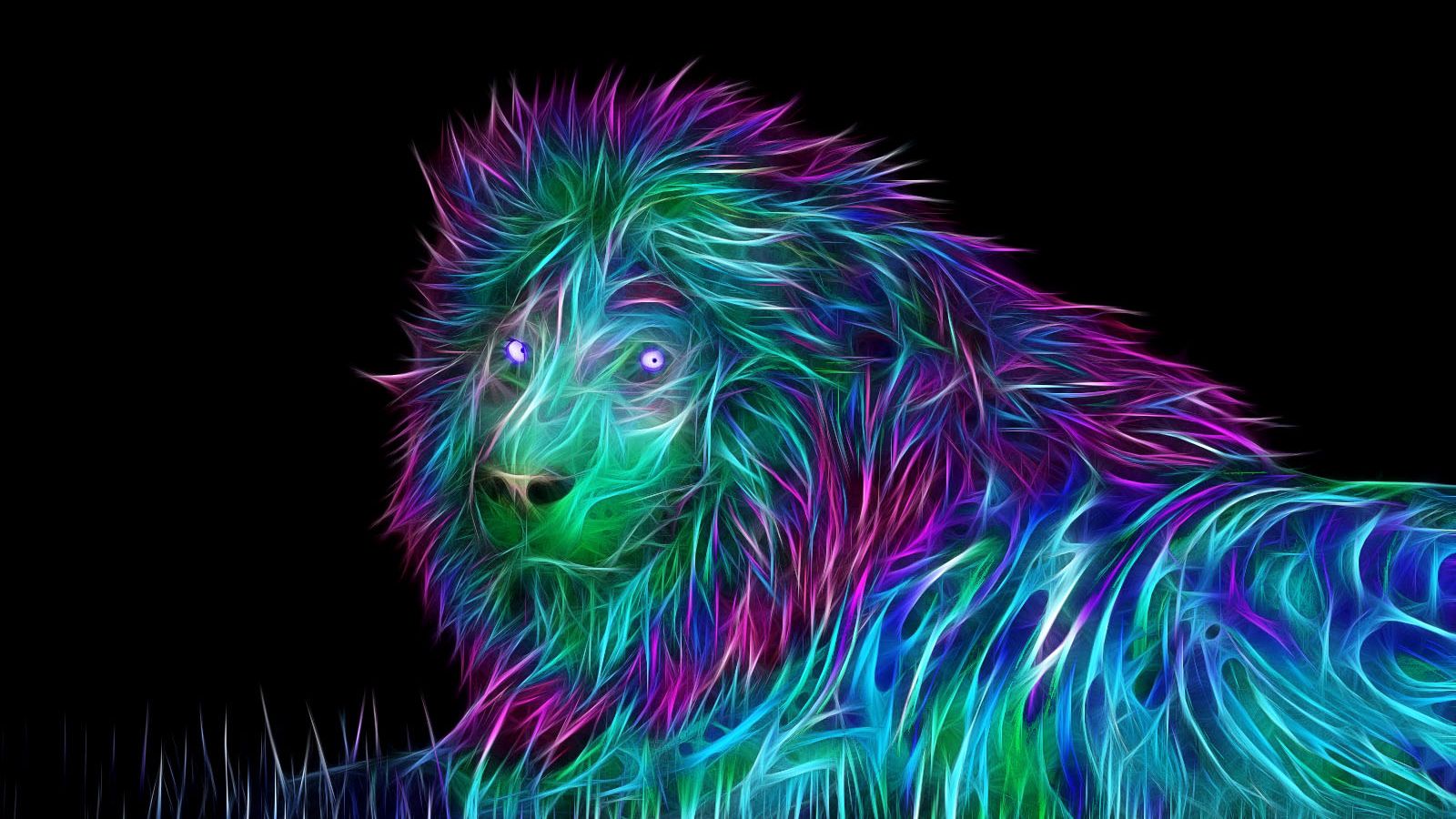 Abstract Lion Art Desktop Wallpapers