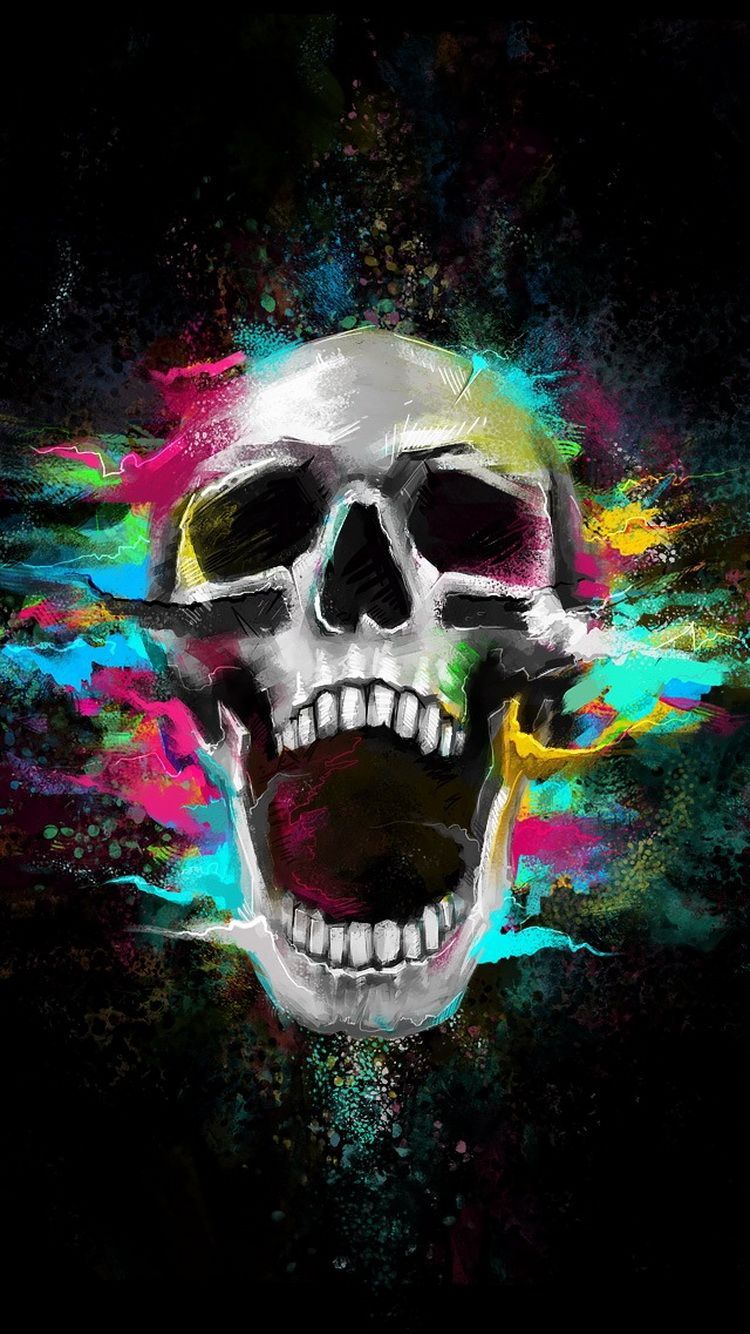 Abstract Skull Cool Iphone Wallpapers