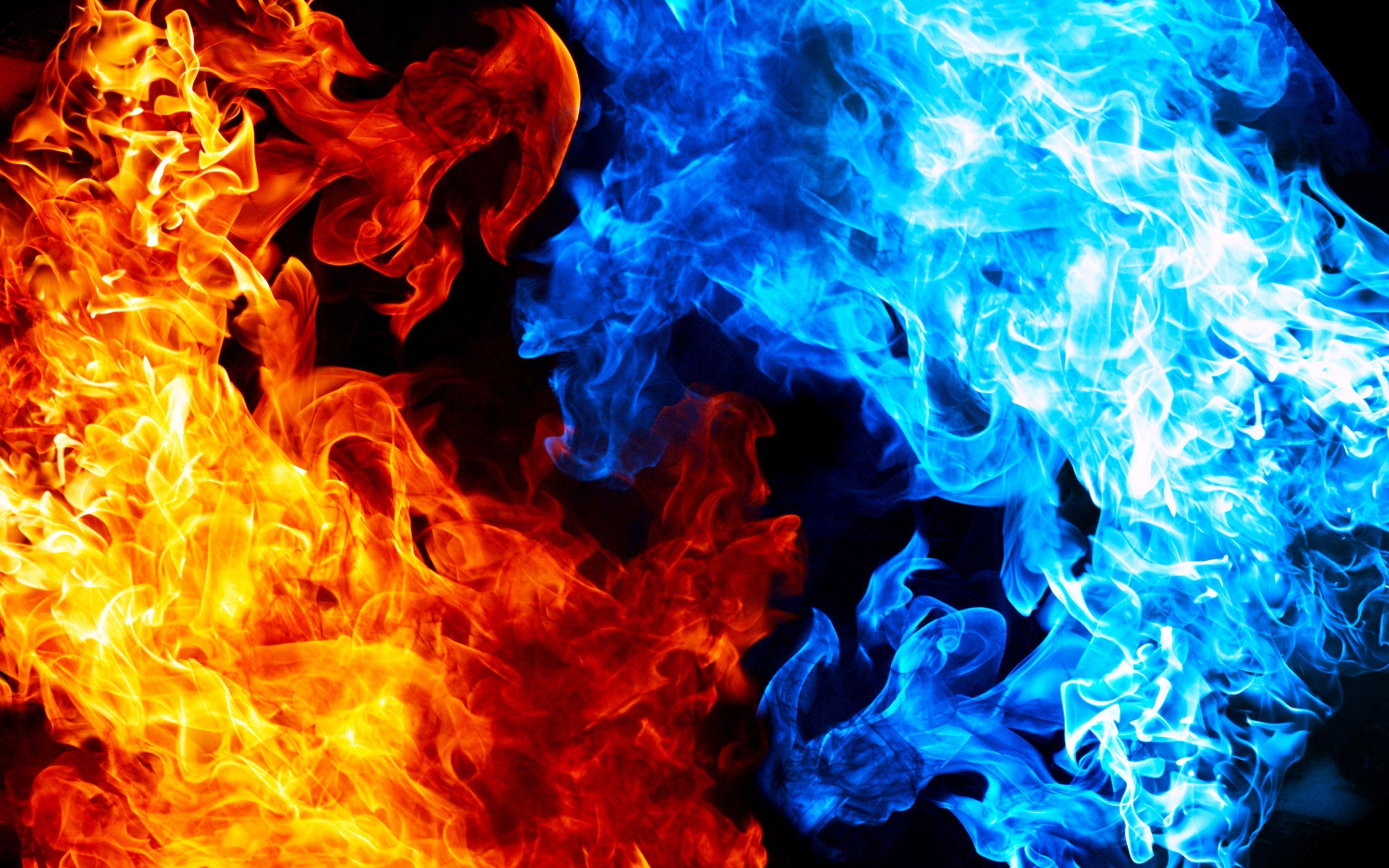 Abstract Fire And Ice Wallpapers