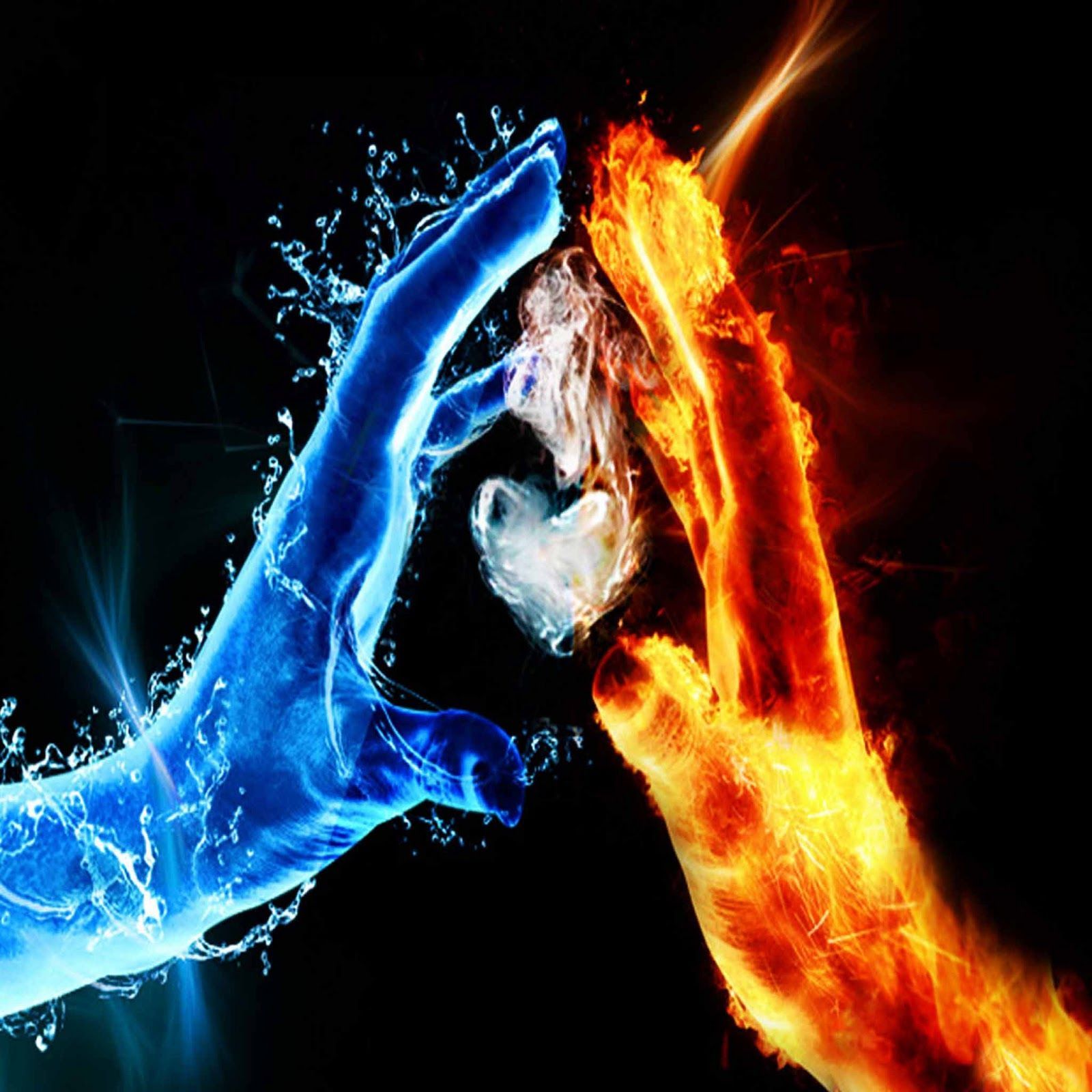 Abstract Fire And Ice Wallpapers