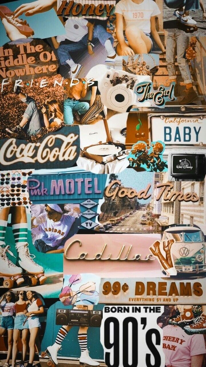 Aesthetic 90S Retro Collage Wallpapers