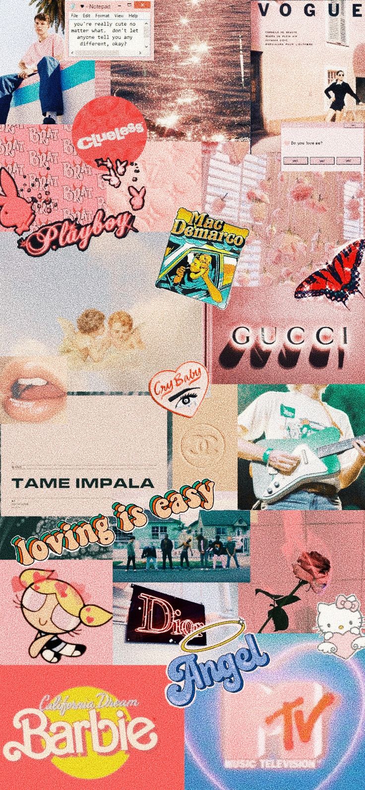 Aesthetic 90S Retro Collage Wallpapers