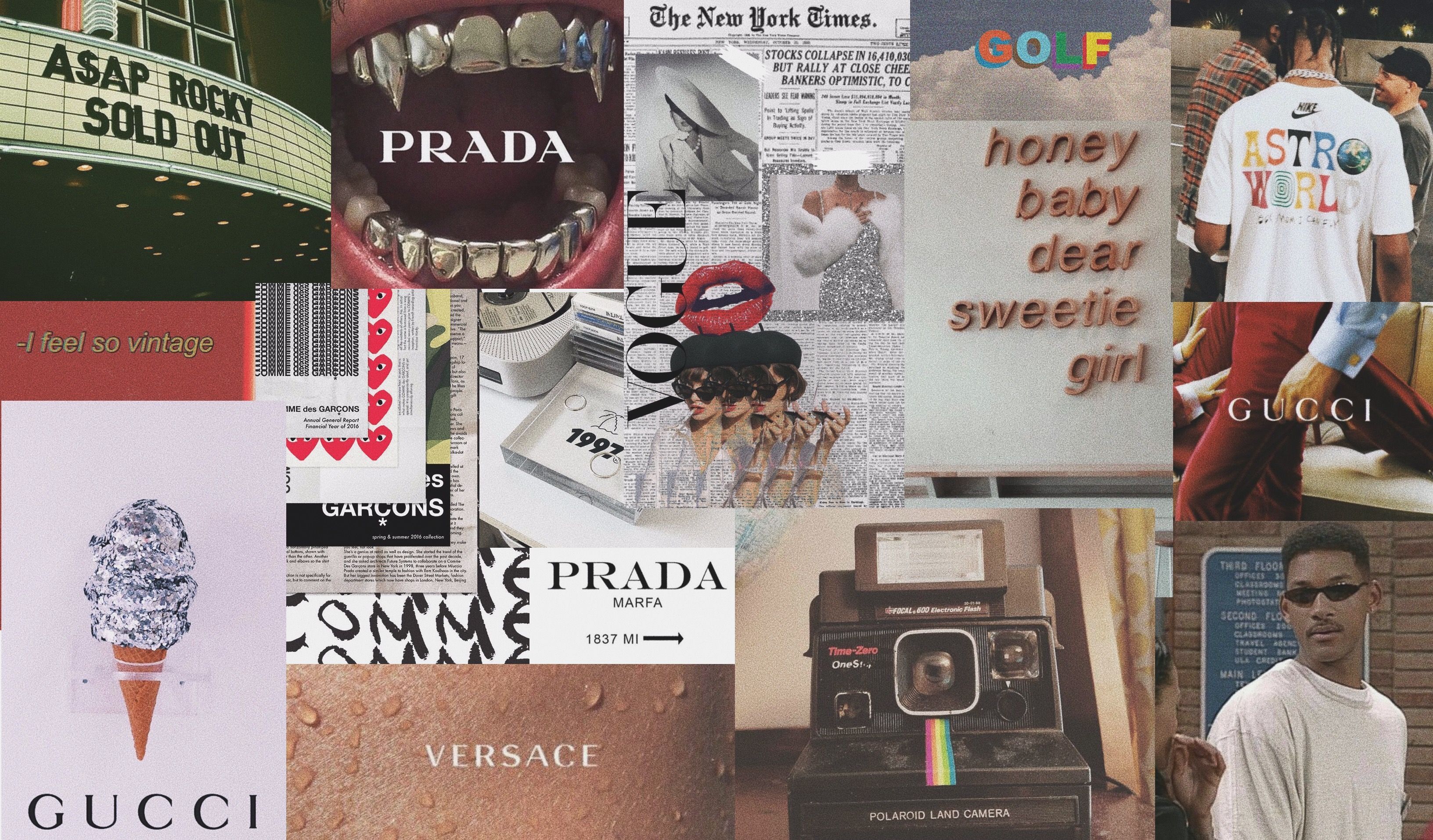 Aesthetic 90S Retro Collage Wallpapers