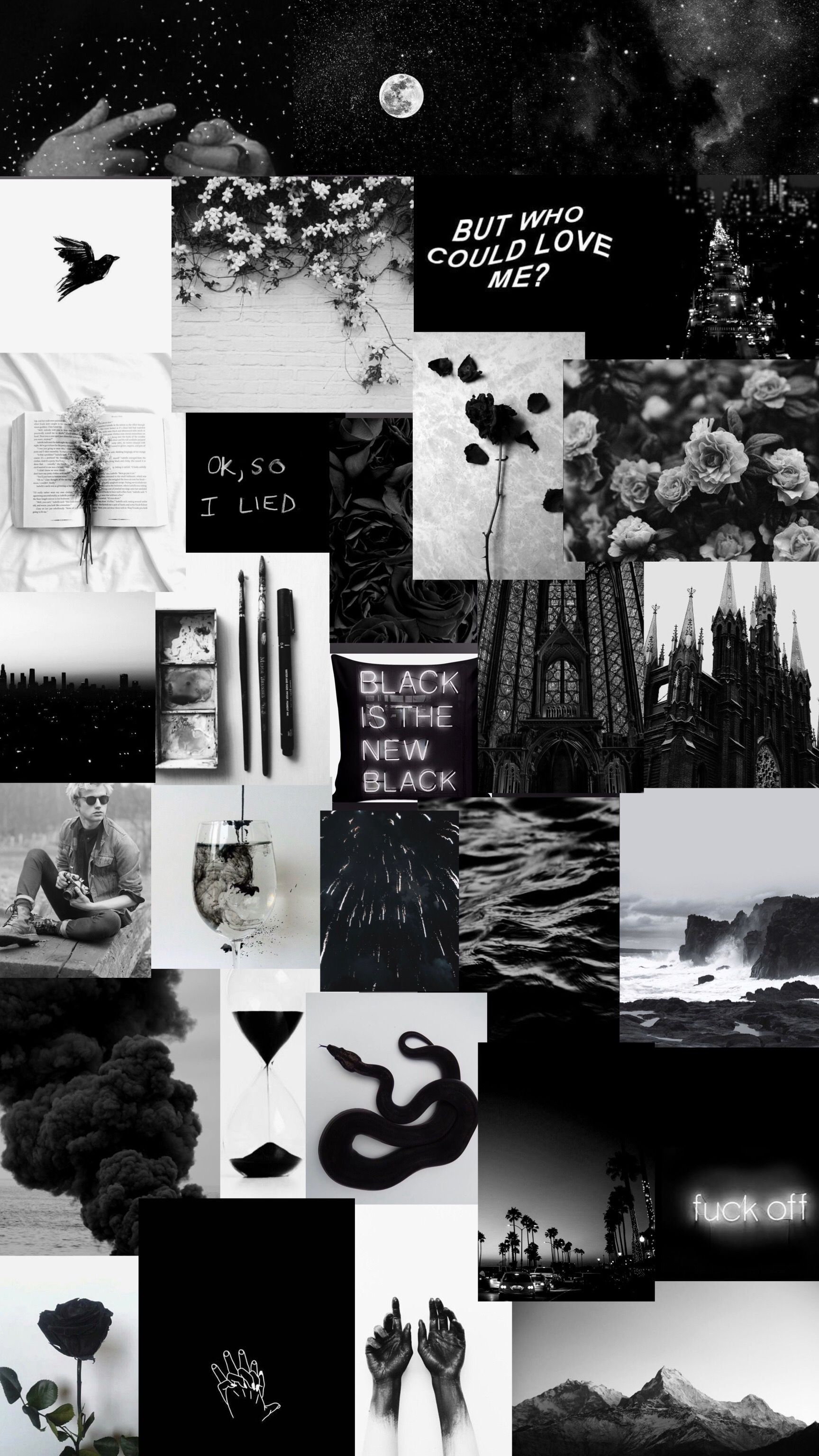 Aesthetic Black Collage Wallpapers