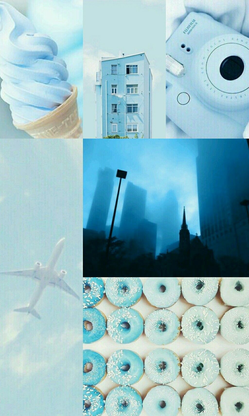 Aesthetic Blue Collage Wallpapers