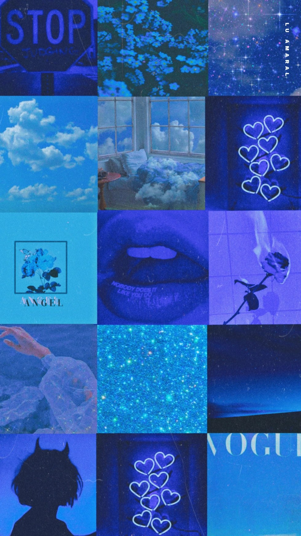 Aesthetic Blue Collage Wallpapers