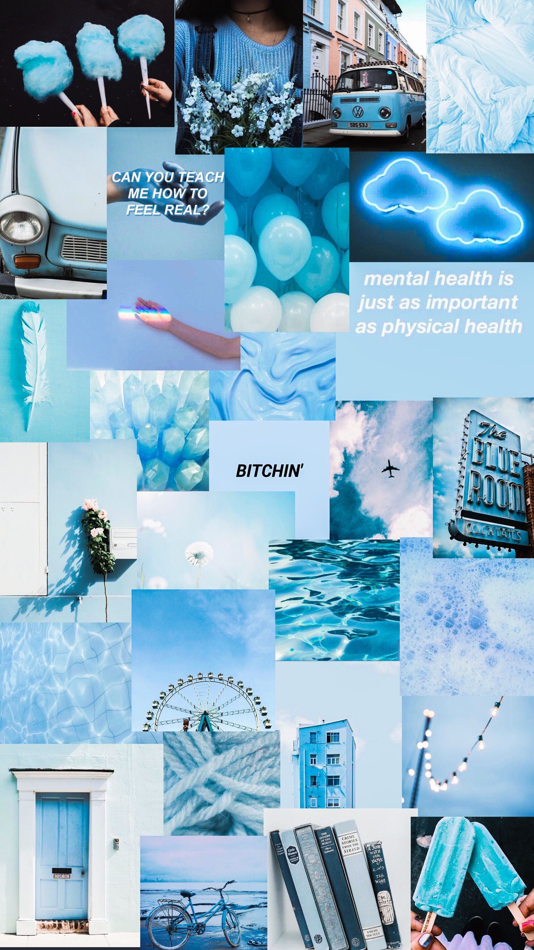 Aesthetic Blue Collage Wallpapers