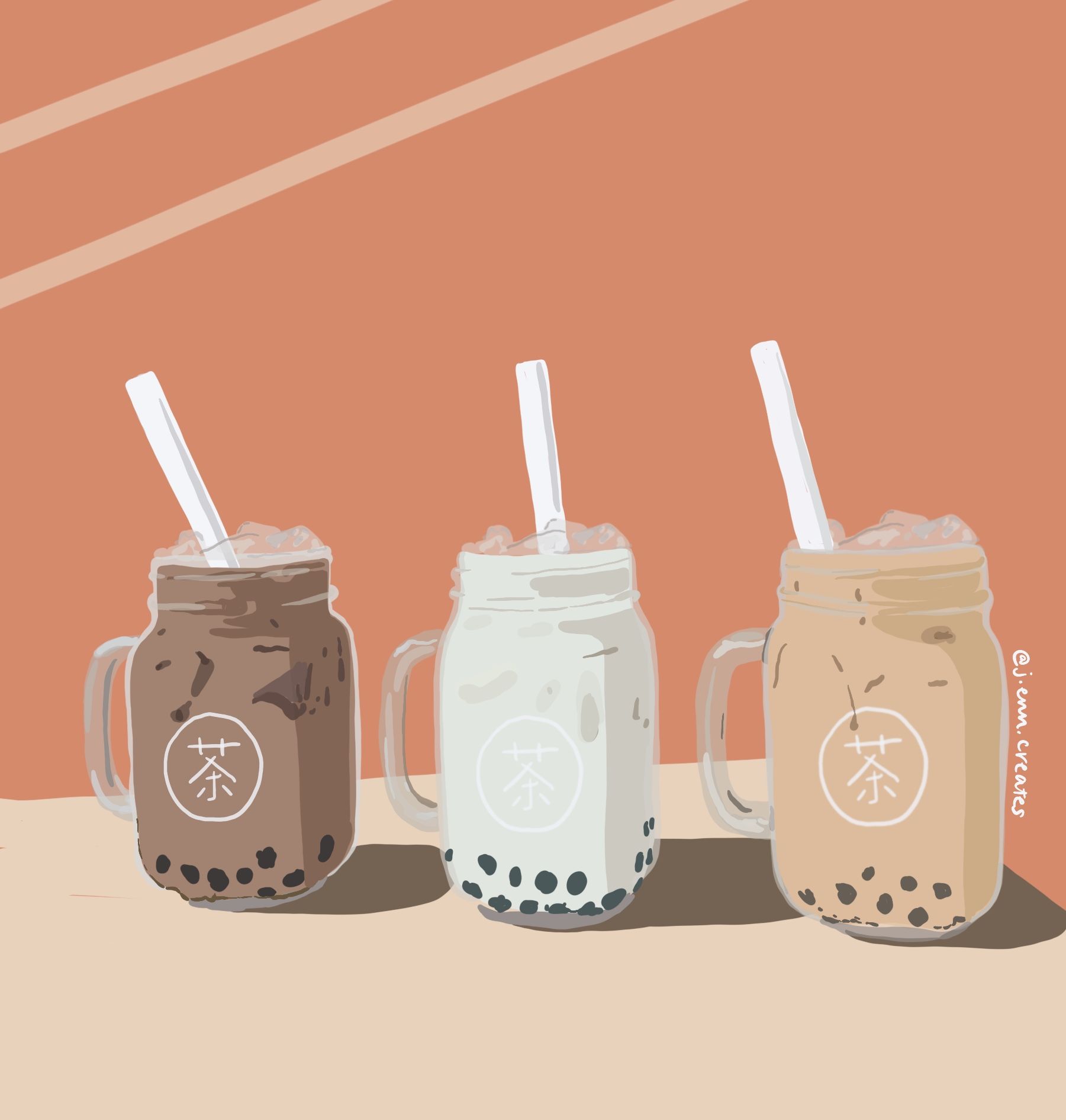 Aesthetic Boba Tea Wallpapers