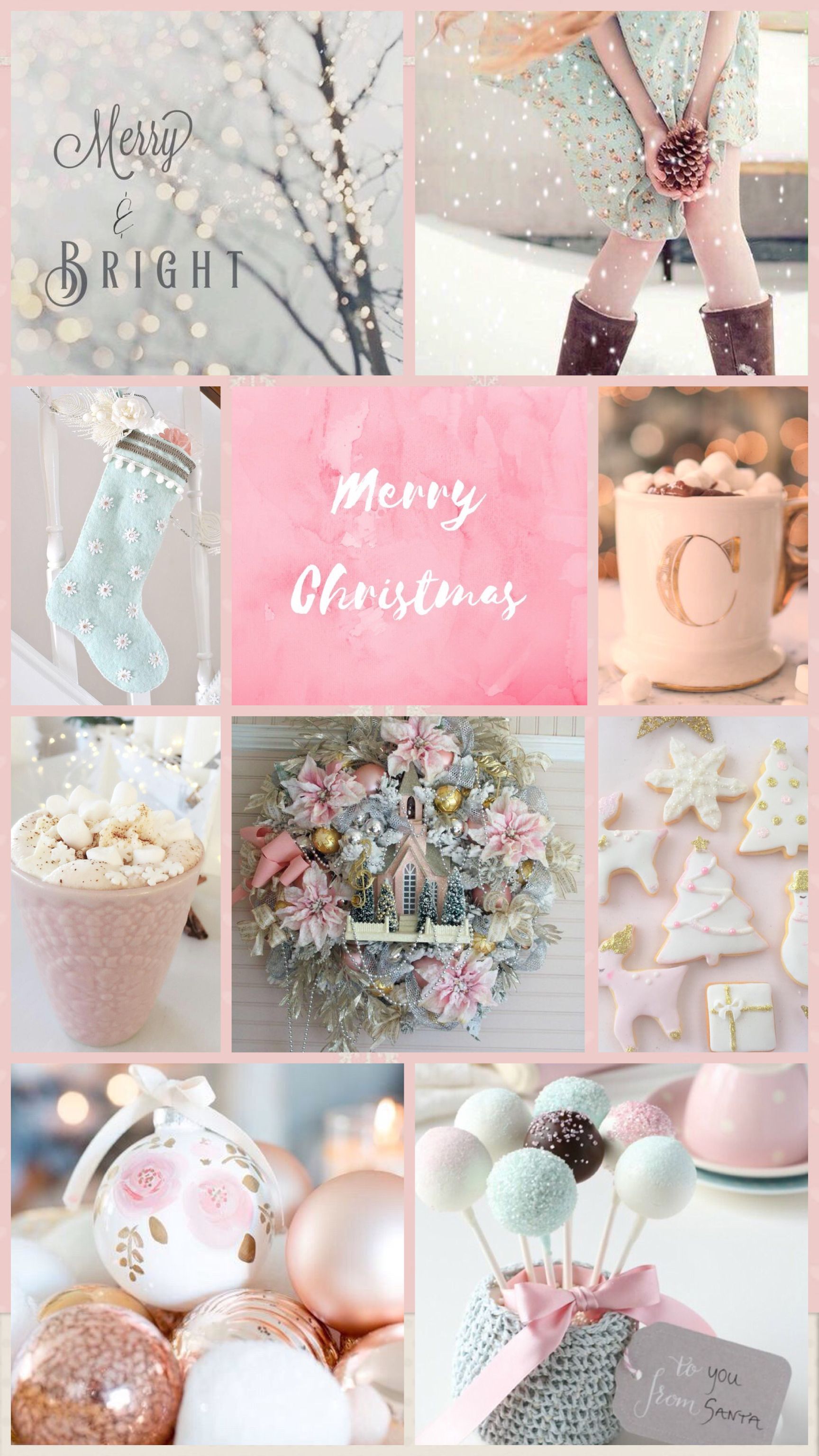 Aesthetic Christmas Pink Wallpapers