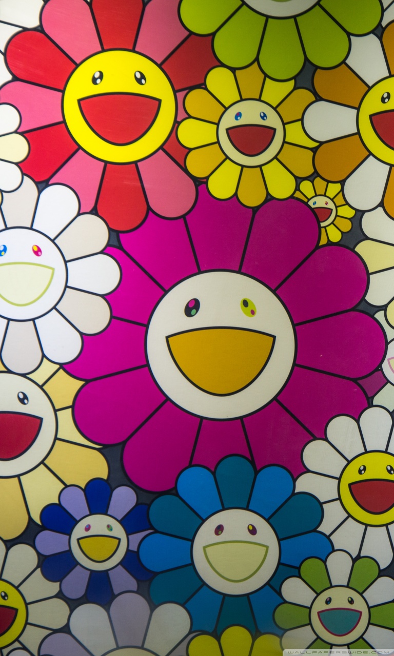 Aesthetic Flowers With Smiley Faces Wallpapers