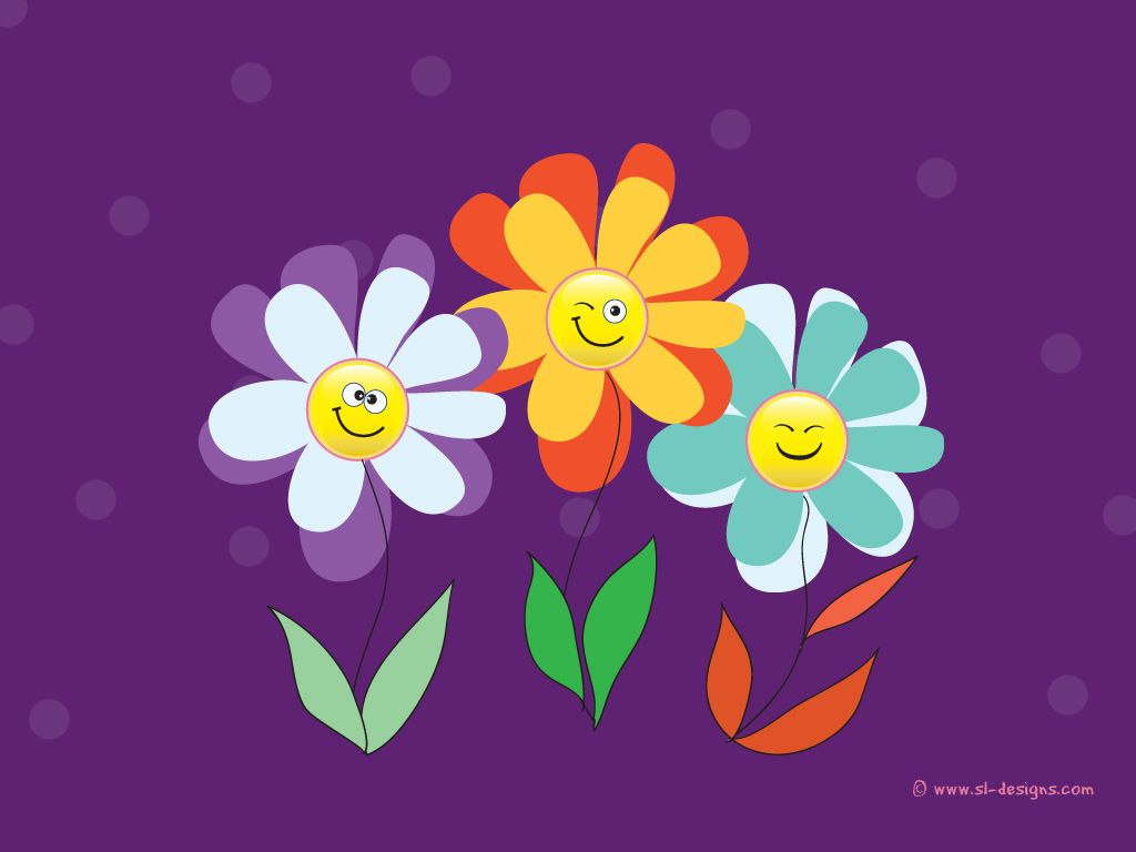 Aesthetic Flowers With Smiley Faces Wallpapers