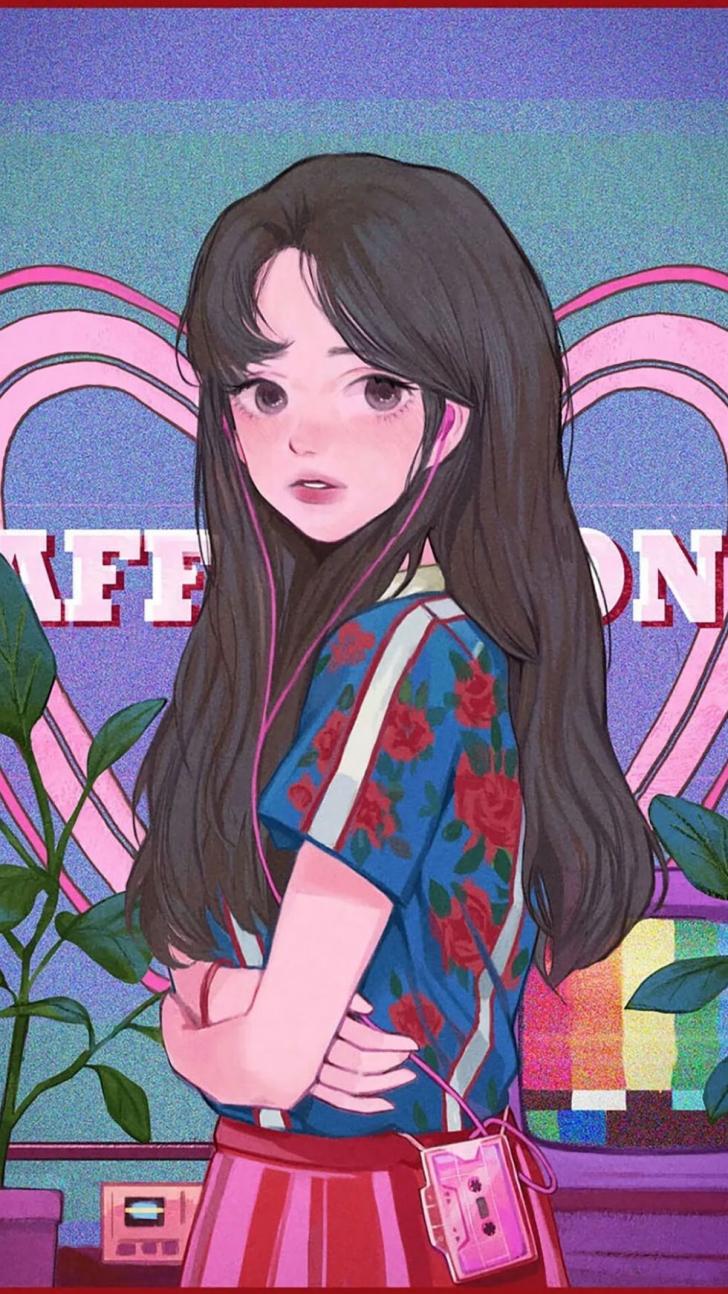 Aesthetic Girl Artworks Wallpapers