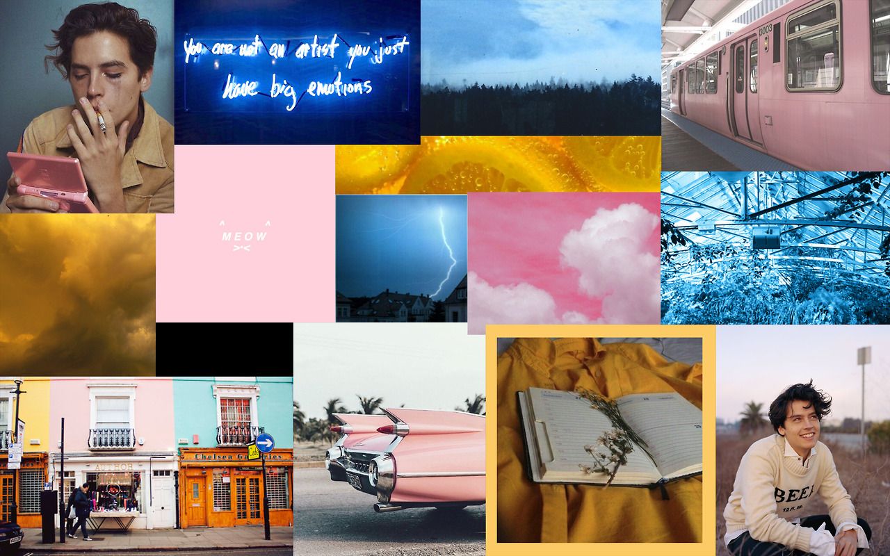 Aesthetic Laptop Collage Wallpapers
