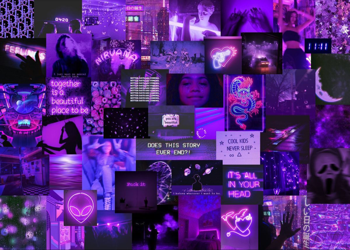 Aesthetic Neon Purple Wallpapers