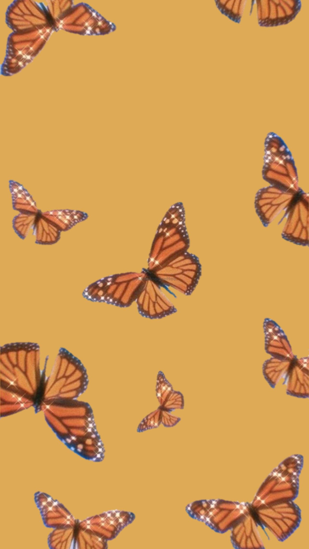 Aesthetic Orange Butterfly Wallpapers