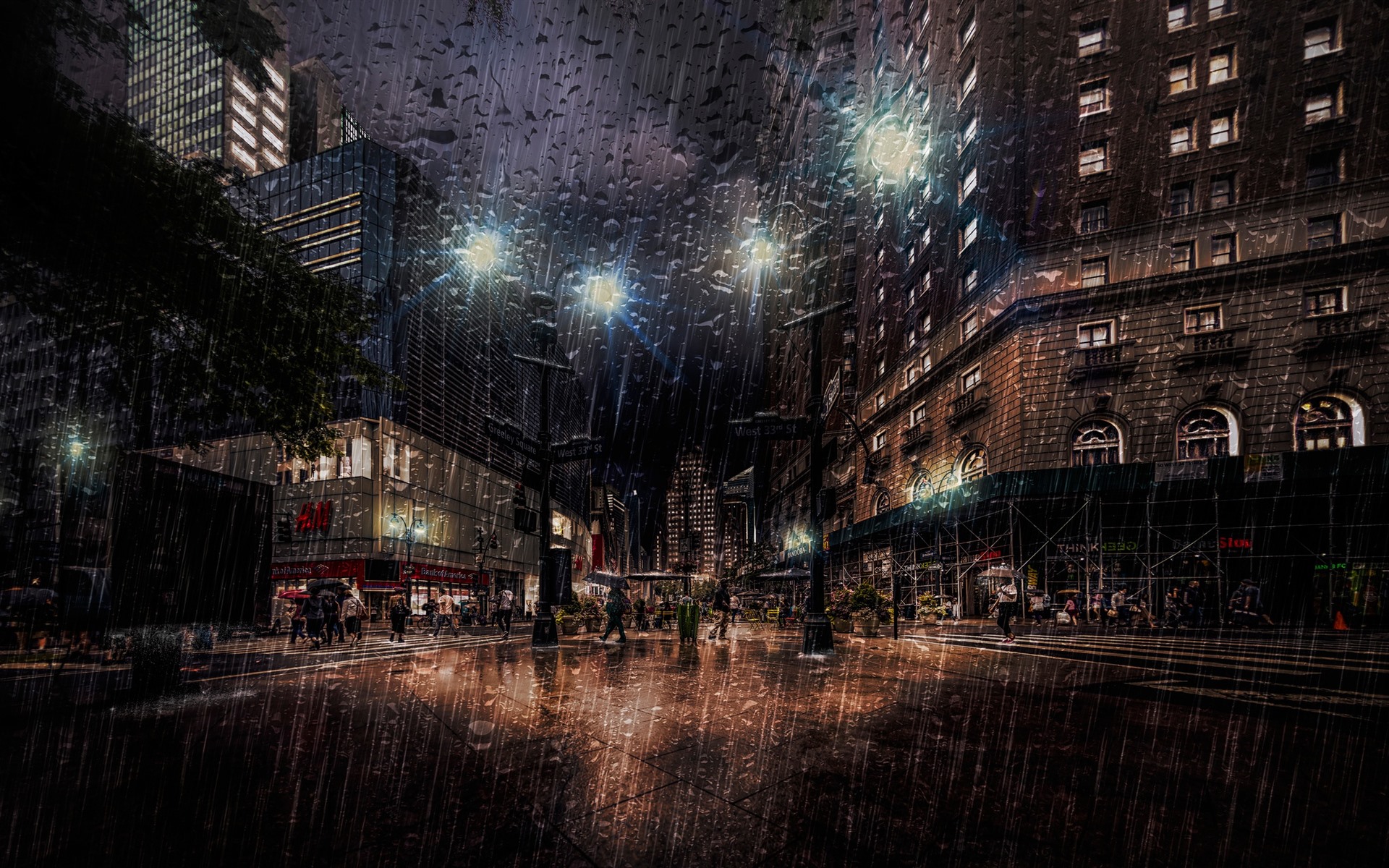 Aesthetic Rain Night Wallpapers