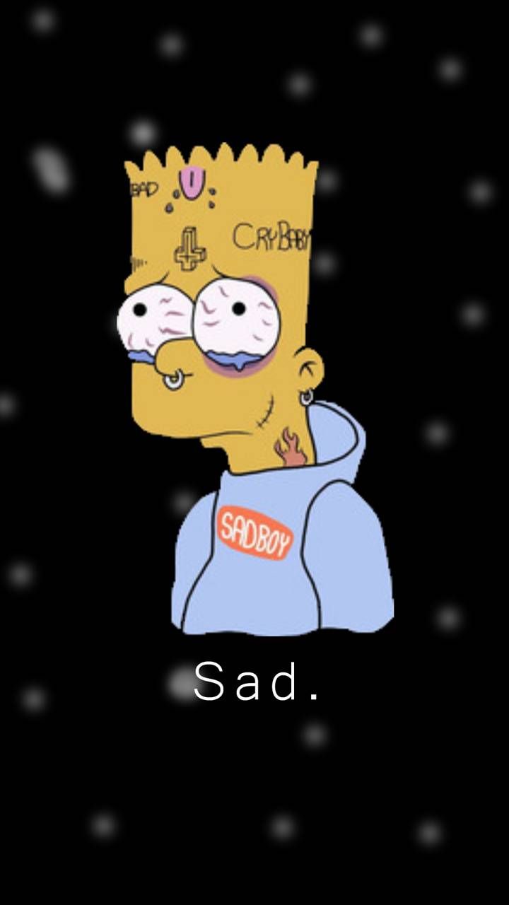 Aesthetic Sad Depression Cartoon Character Wallpapers