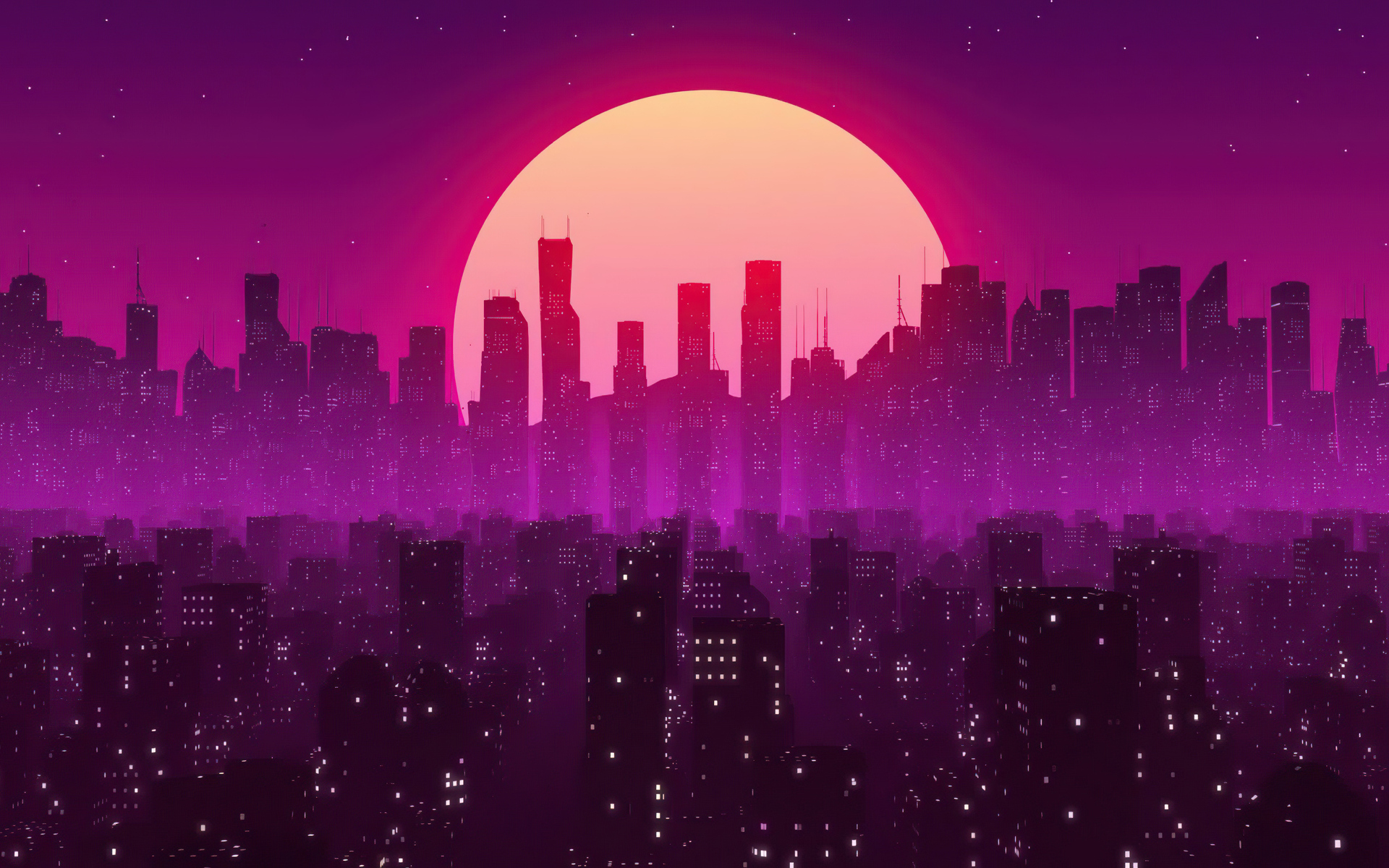 Aesthetic Vaporwave City Wallpapers