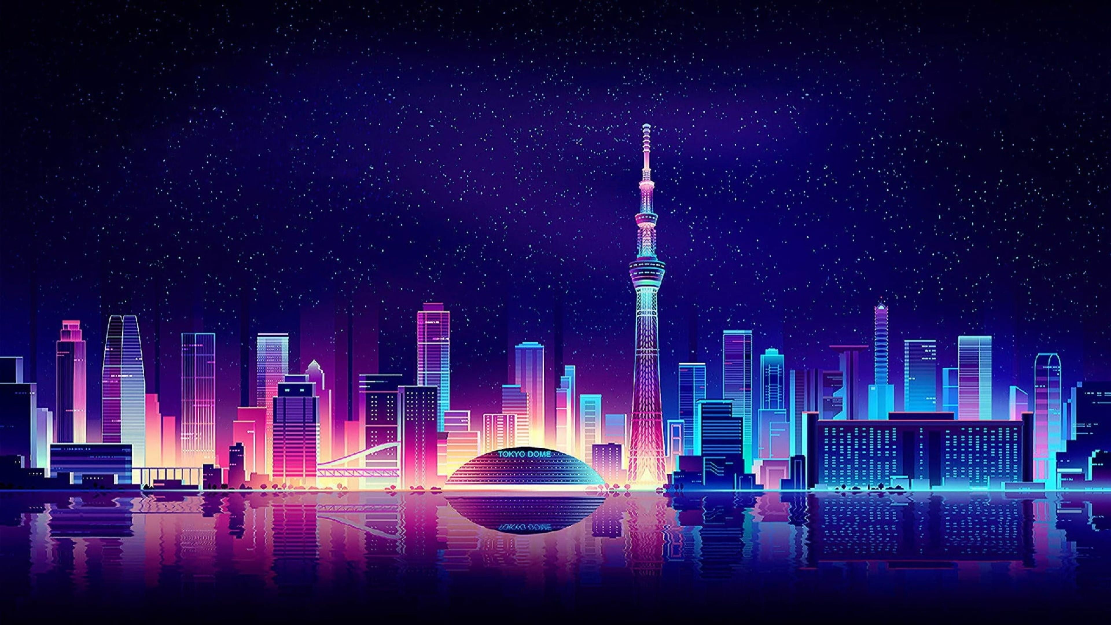 Aesthetic Vaporwave City Wallpapers