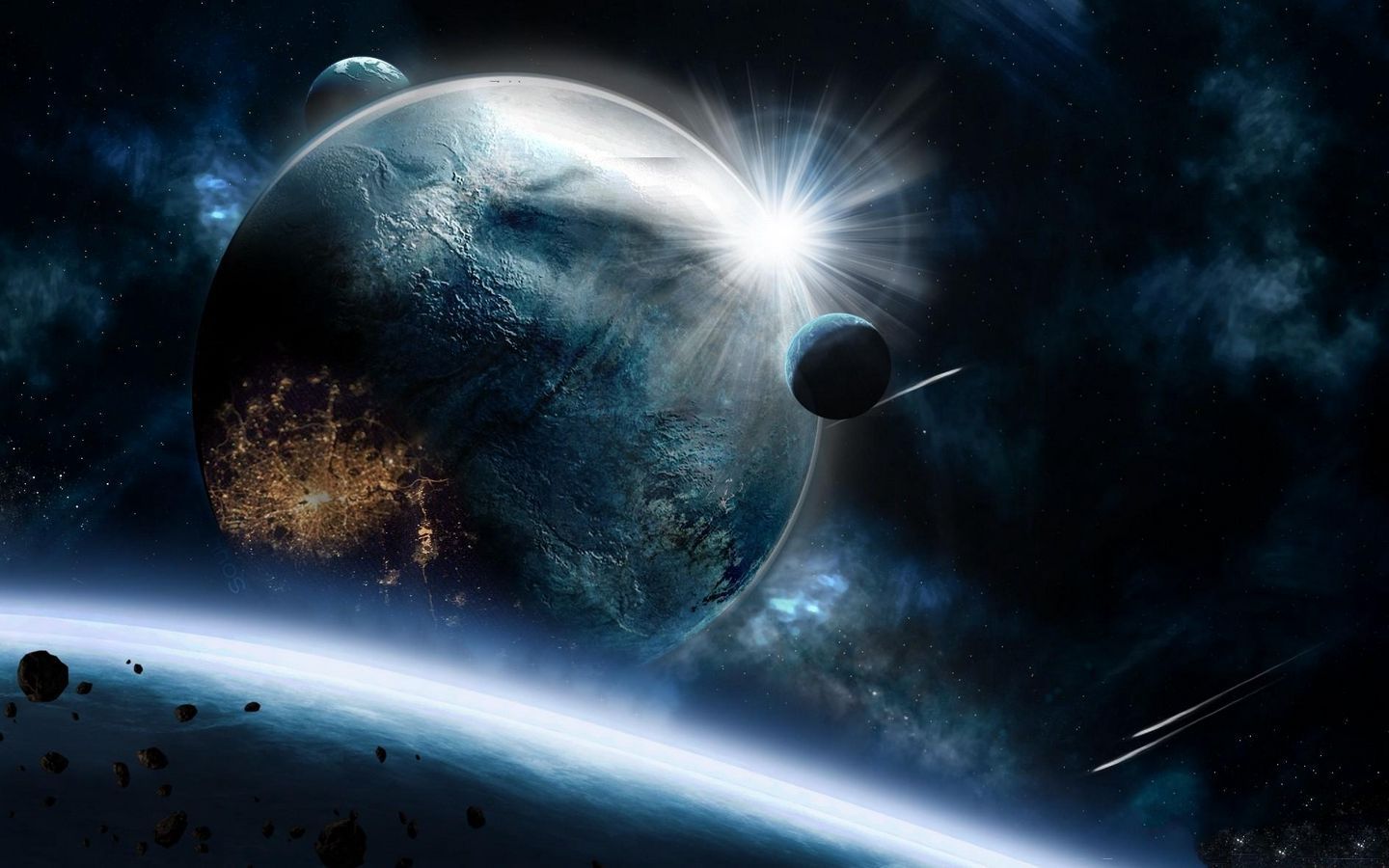 Asteroid Planet Explosion Wallpapers