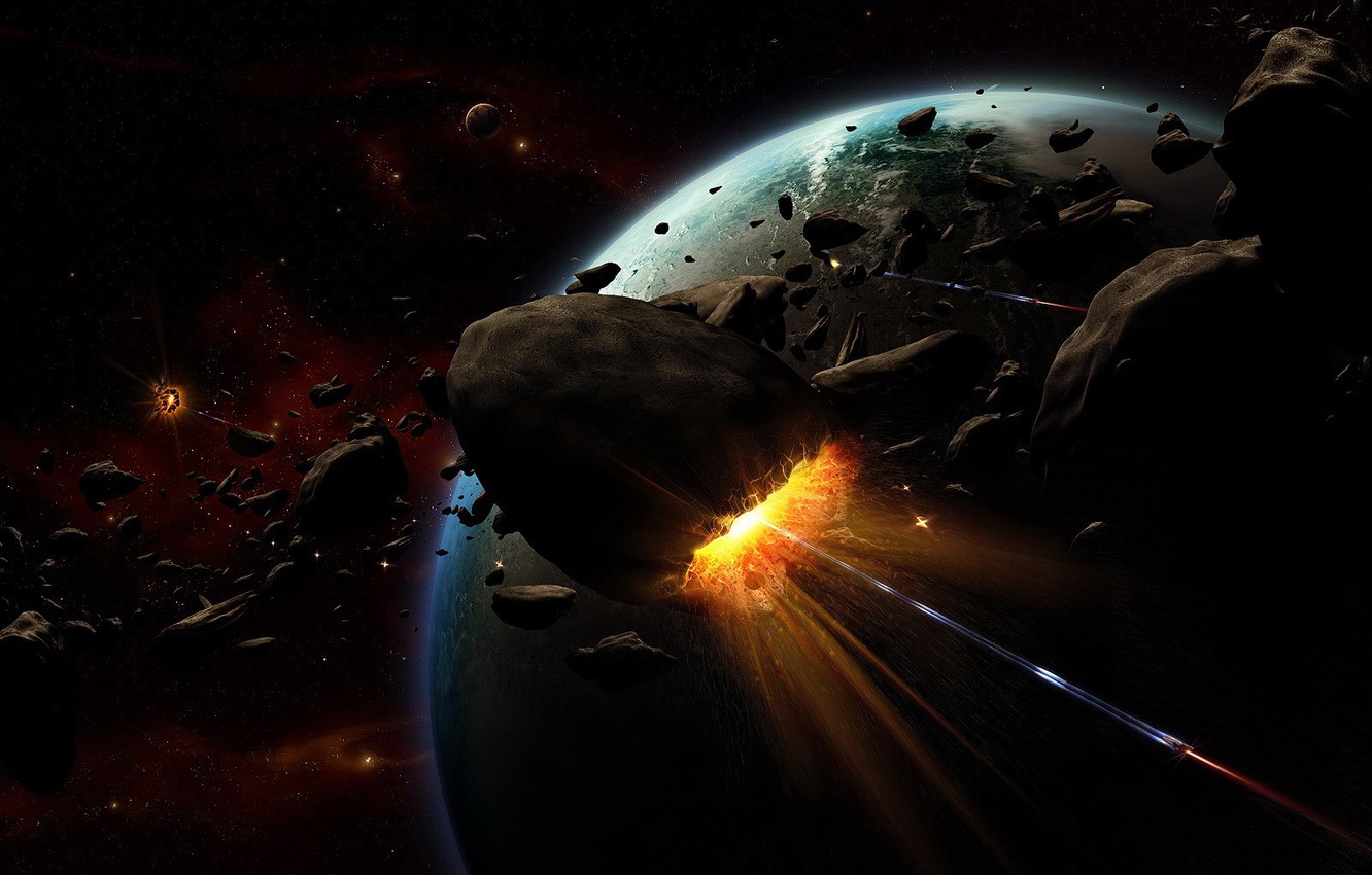 Asteroid Planet Explosion Wallpapers