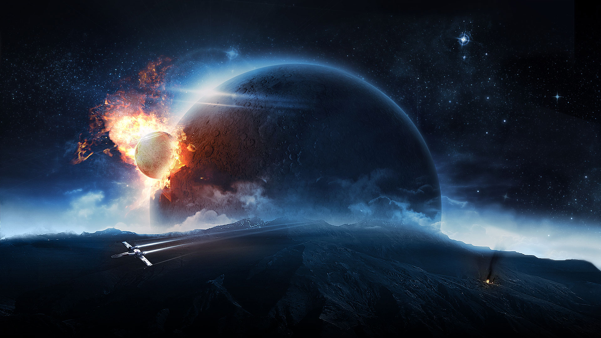 Asteroid Planet Explosion Wallpapers